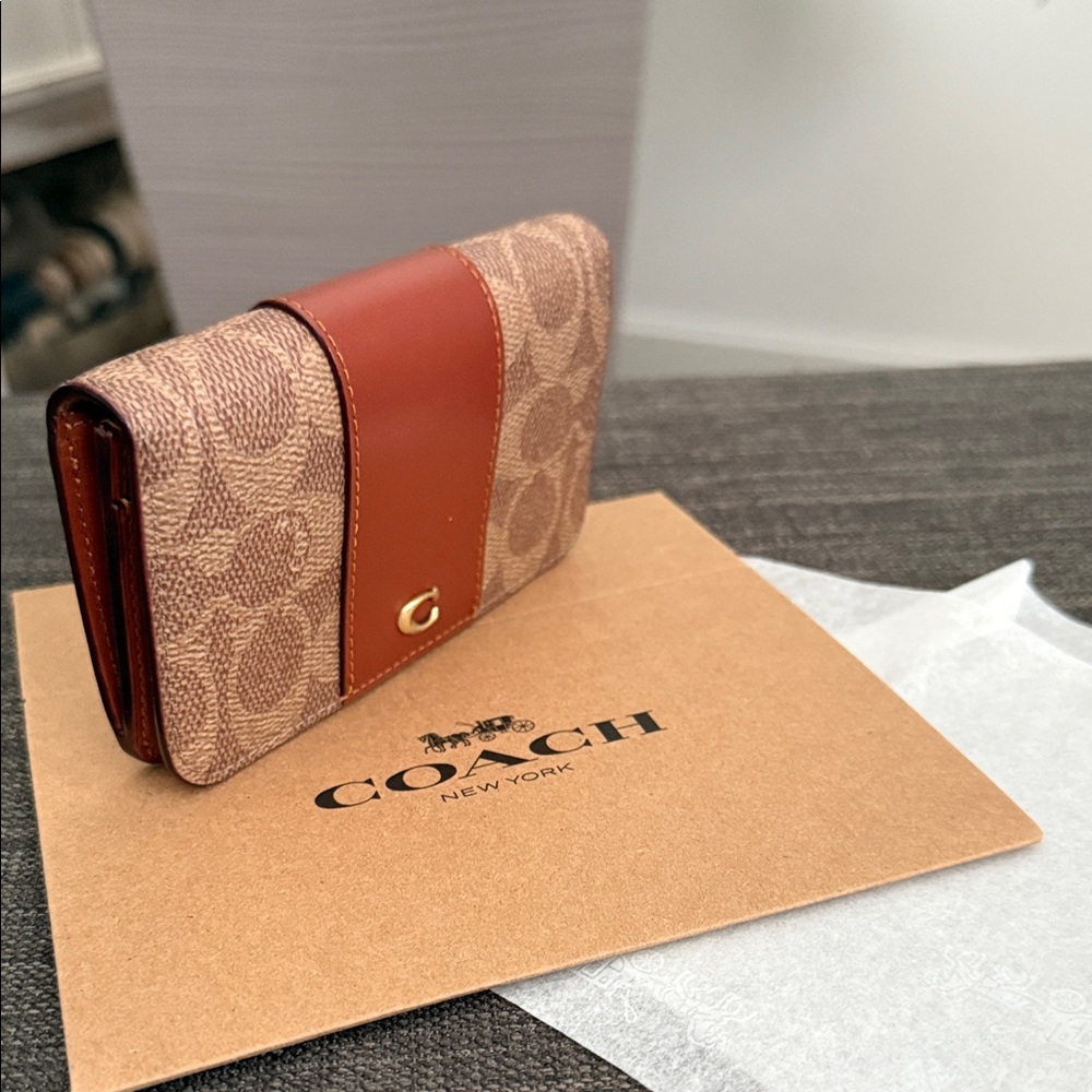 Coach Tan Leather Wallet